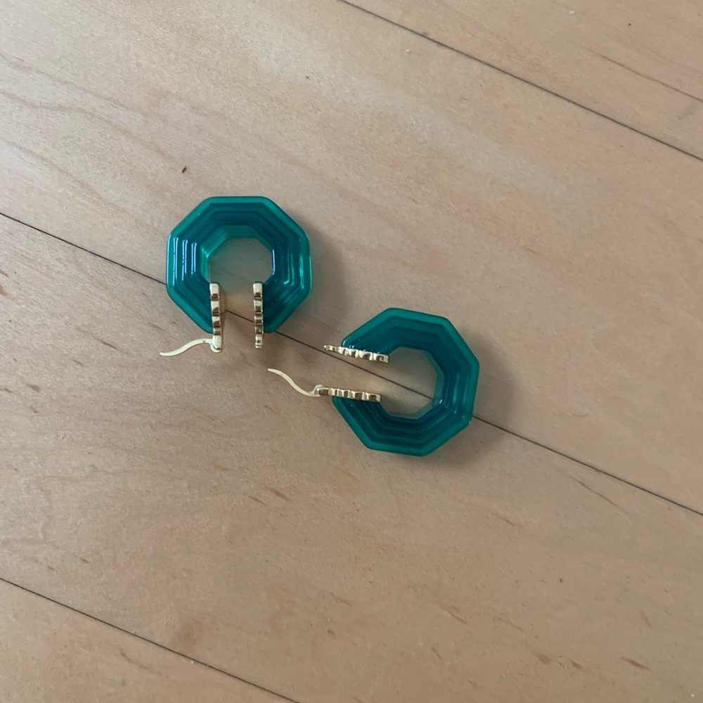 Celine Green lucite earrings